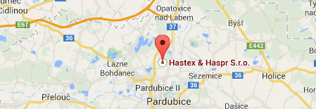 Mapa sídla společnosti Hastex & Haspr