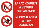 Sdružená - zákaz kouření a vstup zakázán - náhled produktu